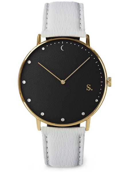 Sandell SDB38-GRV Relógio para mulher, pulseira de cuero vegano