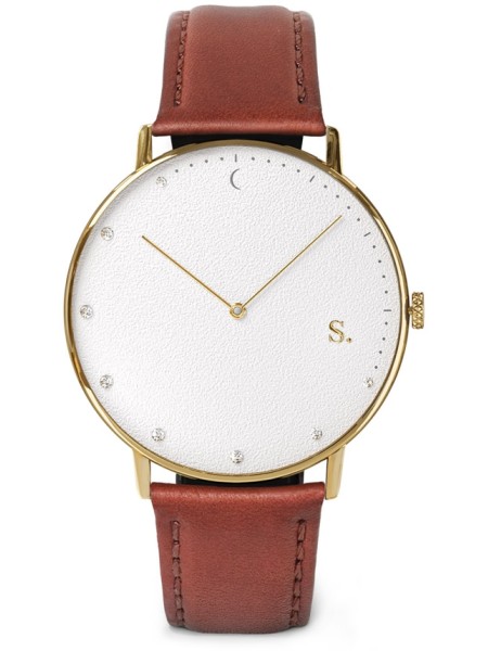 Sandell SDW38-BRL ladies' watch, real leather strap