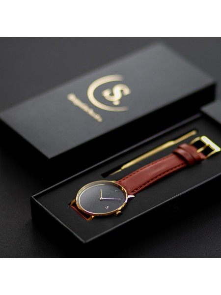 Sandell SSB38-BRL_D Γυναικείο ρολόι, real leather λουρί
