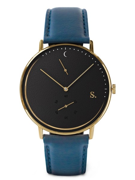 Sandell SSB40-NBV men's watch, vegan leather strap