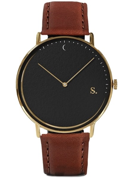Sandell SSB38-BRL_H men's watch, cuir véritable strap