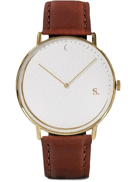 Sandell SSW38-BRL_H men's watch, cuir véritable strap