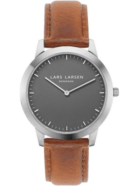 Lars Larsen WH135SGBROWN herrklocka, äkta läder armband