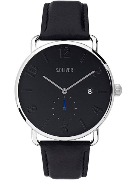 sOliver SO3720LQ men's watch, real leather strap