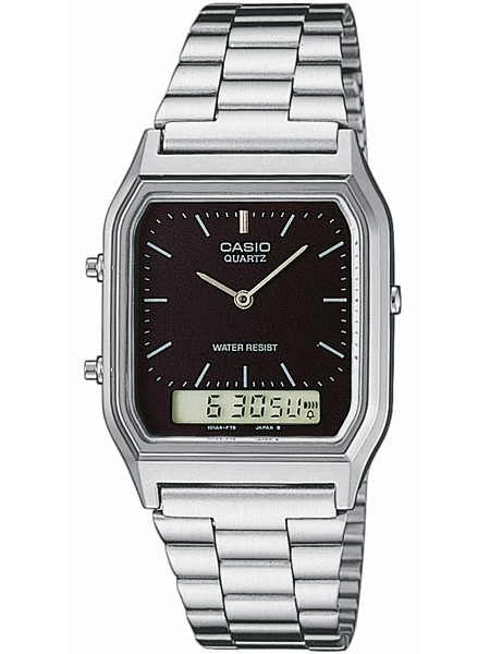 Casio Collection AQ-230A-1DMQYES men's watch, stainless steel strap