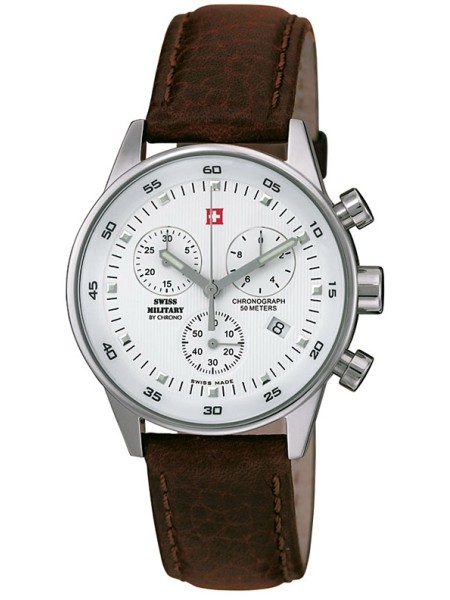 Swiss Military by Chrono Chronograph SM34005.04 montre pour homme, cuir véritable sangle