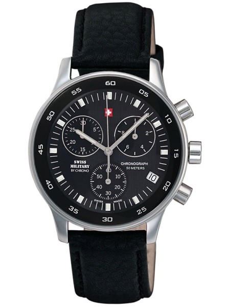 Swiss Military by Chrono Chronograph SM30052.03 men's watch, real leather strap