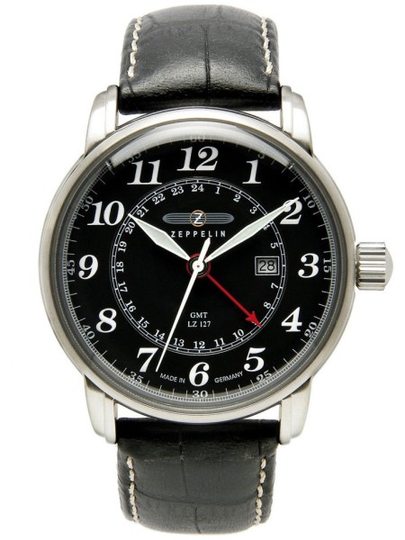Zeppelin 7642-2 men's watch, real leather strap