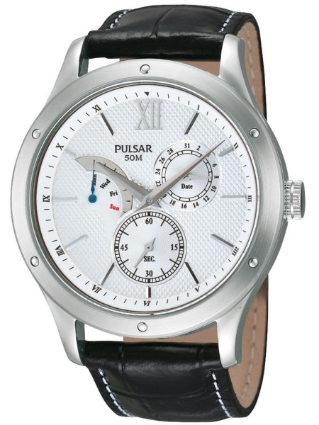 Pulsar Klassik PQ7005X1 montre pour homme, cuir véritable sangle