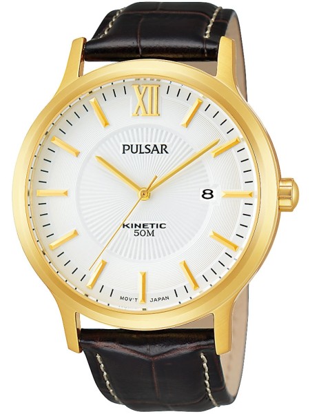 Pulsar PAR182X1 men's watch, real leather strap