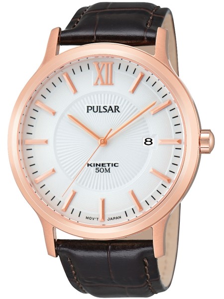 Pulsar PAR184X1 herenhorloge, echt leer bandje