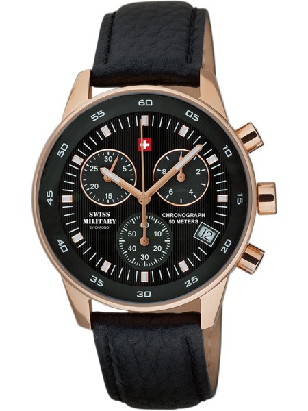 Swiss Military by Chrono Chronograph SM30052.06 men's watch, real leather strap