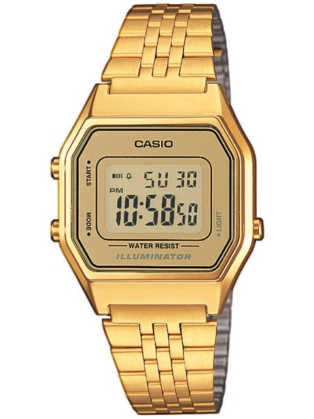 Casio Collection LA680WEGA-9ER ladies' watch, stainless steel strap