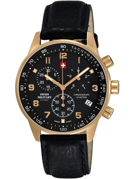 Swiss Military by Chrono Chronograph SM34012.10 men's watch, real leather strap