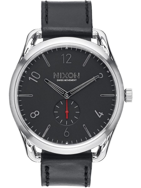 Nixon C45 Leather A465-008 men's watch, real leather strap