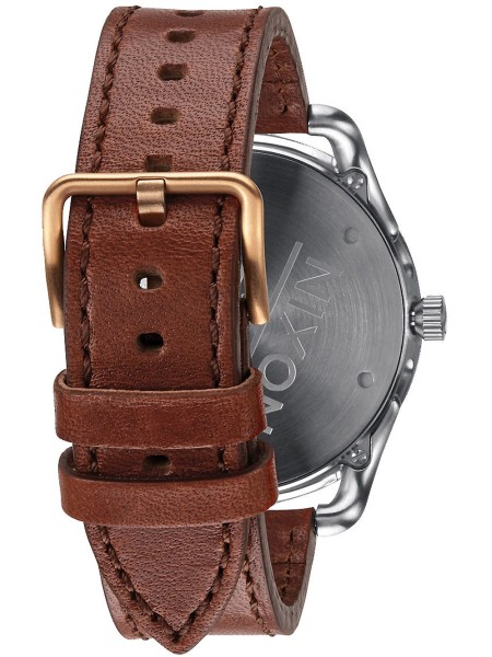 Nixon C45 Leather A465-2064 herenhorloge, echt leer bandje
