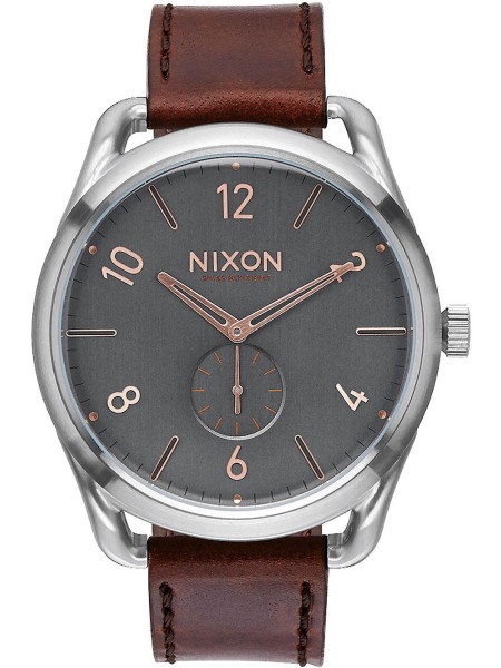 Nixon C45 Leather A465-2064 herenhorloge, echt leer bandje