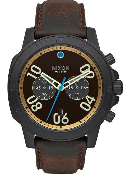 Nixon Ranger Chrono Leather A940-2209 men's watch, real leather strap