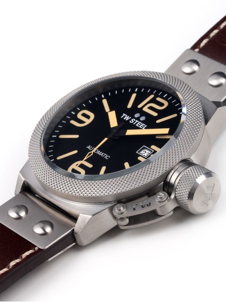TW-Steel CS35 men's watch, real leather strap