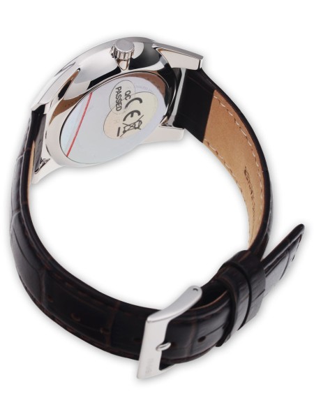 Obaku V171GMCIRN men's watch, real leather strap
