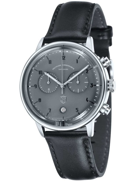 DuFa Hannes Chrono DF-9003-08 men's watch, real leather strap 