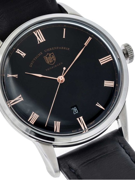 DuFa Weimar DF-9008-01 montre pour homme, cuir véritable sangle
