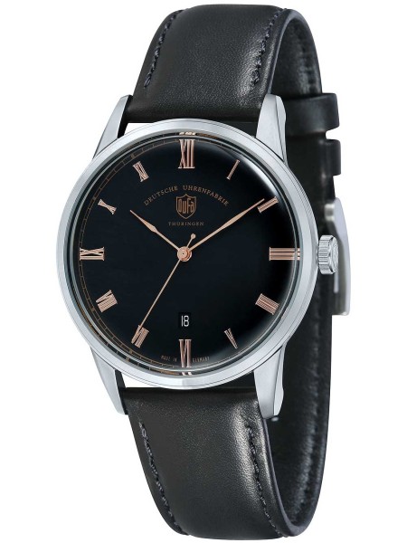 DuFa Weimar DF-9008-01 montre pour homme, cuir véritable sangle