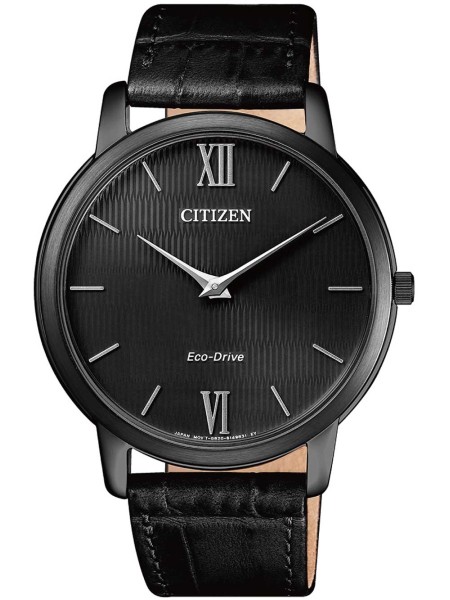 Citizen AR1135-10E herenhorloge, echt leer bandje