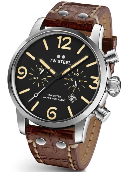 TW-Steel MS3 Reloj para hombre, correa de cuero real