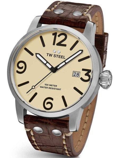 TW-Steel Maverick MS22 Reloj para hombre, correa de cuero real