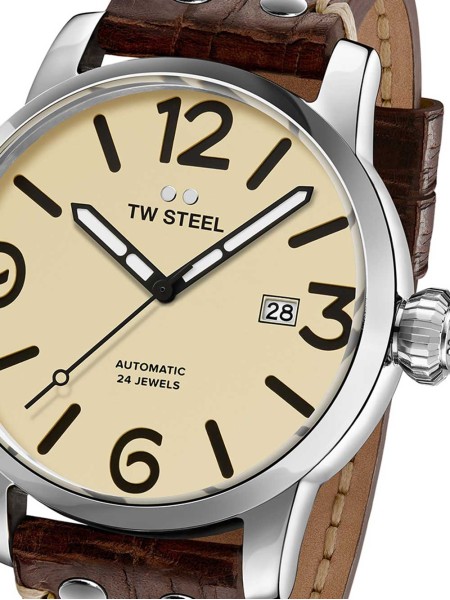 TW-Steel Maverick Automatik MS26 men's watch, real leather strap