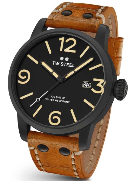 TW-Steel Maverick MS32 men's watch, real leather strap