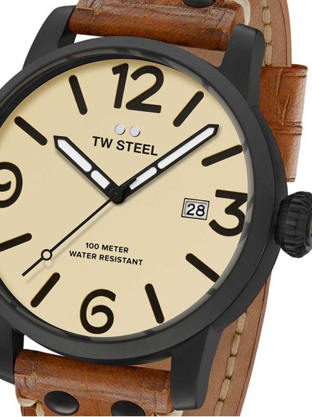 TW-Steel Maverick MS41 Reloj para hombre, correa de cuero real