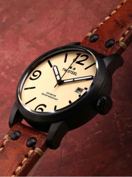TW-Steel Maverick MS41 men's watch, cuir véritable strap