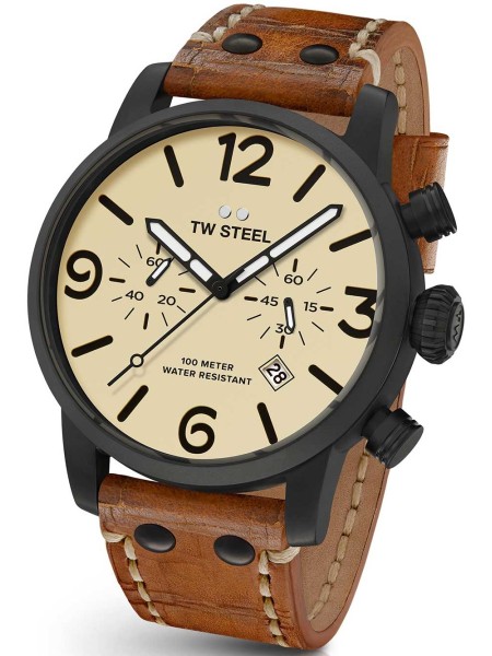 TW-Steel MS44 men's watch, real leather strap