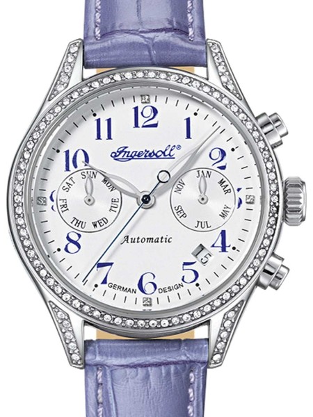 Ingersoll IN7401SWH dámske hodinky, remienok real leather