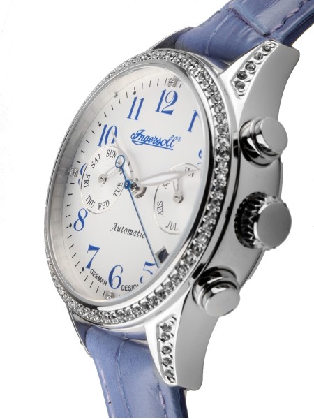 Ingersoll IN7401SWH ladies' watch, real leather strap