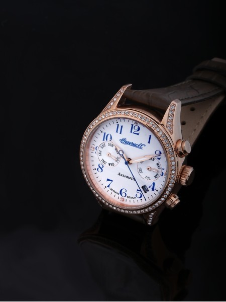 Ingersoll IN7401RWH dámske hodinky, remienok real leather