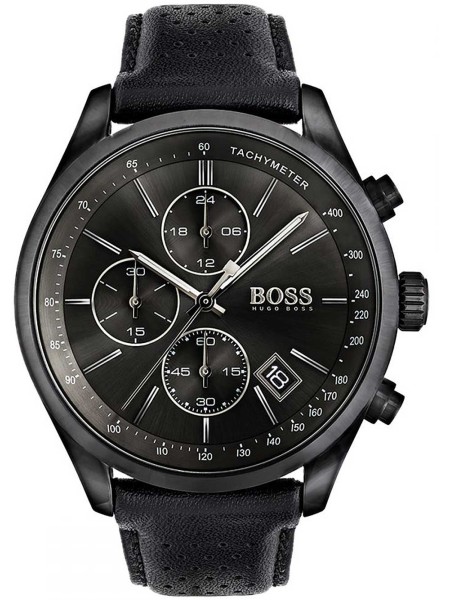 Hugo Boss 1513474 herrklocka, äkta läder armband