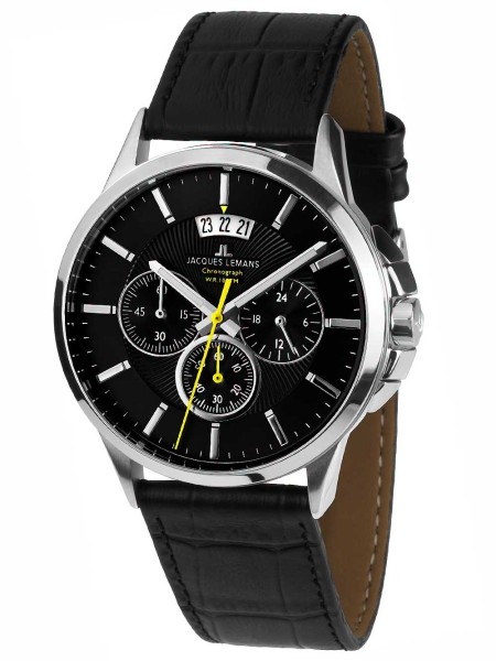 Jacques Lemans Sydney 1-1542A men's watch, cuir véritable strap