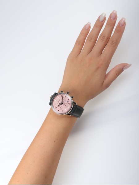 Jacques Lemans N-209F Relógio para mulher, pulseira de cuero real