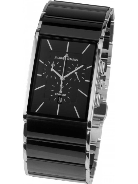 Jacques Lemans 1-1941A men's watch, stainless steel / ceramics strap