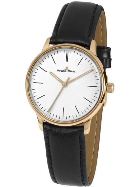 Jacques Lemans Retro Classic N-217C Relógio para mulher, pulseira de cuero real
