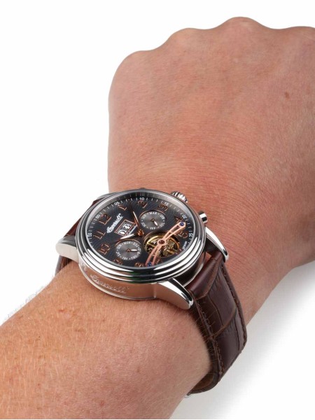 Ingersoll IN2001GU men's watch, real leather strap