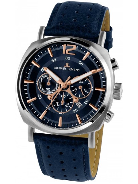 Jacques Lemans Lugano 1-1645I men's watch, cuir véritable strap