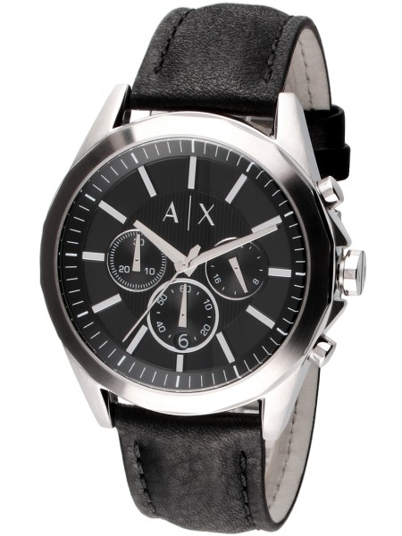 Armani Exchange AX2604 herrklocka, äkta läder armband
