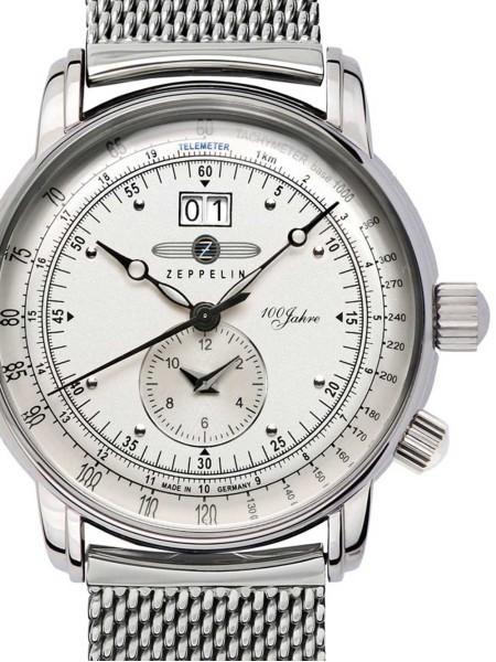 Zeppelin 100 Jahre Zeppelin 7640M-1 men's watch, stainless steel strap