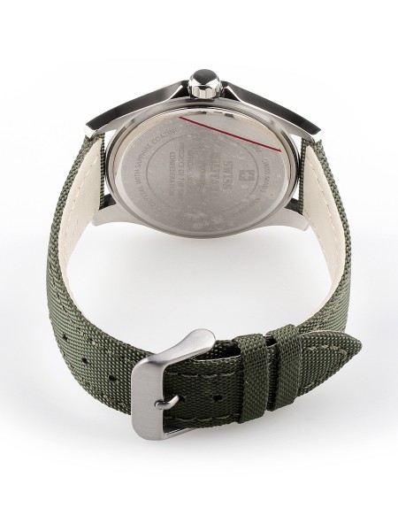 Swiss Military by Chrono SMP36040.05 montre pour homme, cuir véritable / nylon sangle