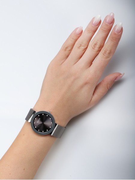 Bering Ceramic 11435-389 Relógio para mulher, pulseira de acero inoxidable