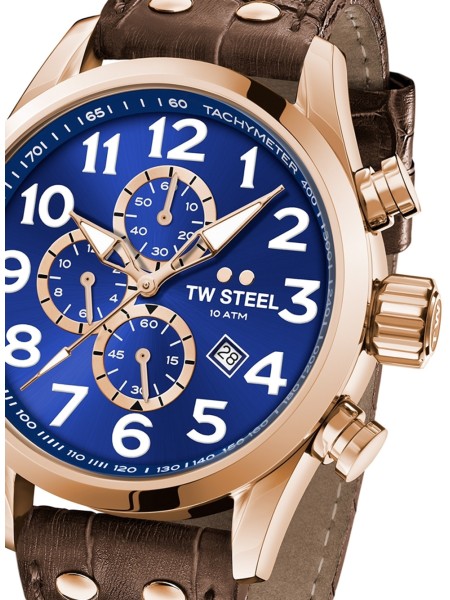 TW-Steel VS83 men's watch, real leather strap